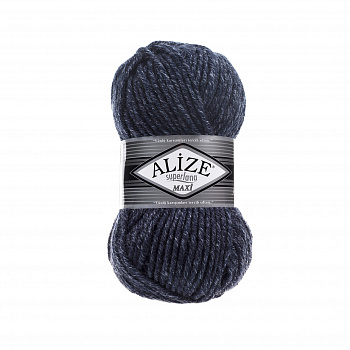 Пряжа для вязания Ализе Superlana maxi (25% шерсть, 75% акрил) 5х100г/100м цв.805 т.синий жаспе