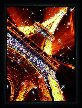 Набор ЧМ арт. КС-1035 для изготовления картины со стразами Crystal Art Эйфелева башня 30,3x42 см