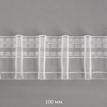 Лента шторная 100мм IDEAL сборка: универсальная арт.1033-О цв. прозрачный уп.10м