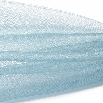 Фатин Кристалл средней жесткости блестящий арт.K.TRM шир.300см, 100% полиэстер цв. 67 К уп.1м - св.голубой
