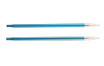 47503 Knit Pro Спицы съемные для вязания Zing 4мм для длины тросика 28-126см, алюминий, сапфир (т.синий) 2шт