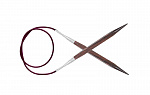 25127 Knit Pro Спицы круговые для вязания Cubics 6мм/40см, дерево, коричневый