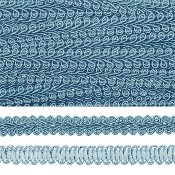 Тесьма TBY Шанель плетеная шир.8мм 0384-0016 цв.152 голубой уп.18,28м