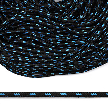 Шнур круглый полипропилен 05мм арт. 1с-5 плетёный цв.черно/синий уп.100м