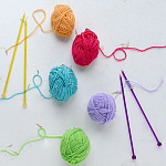 51197 Knit Pro Спицы прямые для вязания Trendz 7мм/30см, акрил, синий, 2шт