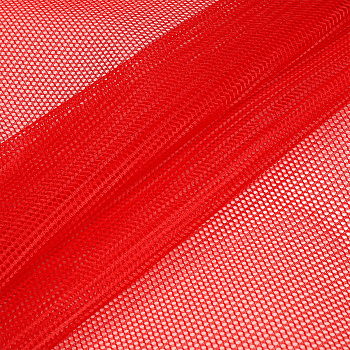 Сетка для пошива бейсболок жесткая арт.TBY-102-3 70г/м² (105г/пог.м) ш.150см цв.красный рул.100м