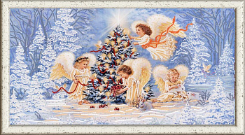 Рисунок на ткани (Бисер) КОНЁК арт. 9477 Рождественская елка 25х45 см