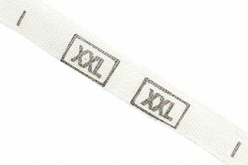 Размерники тканые XXL белый 10х50 мм в рул. 1250 шт