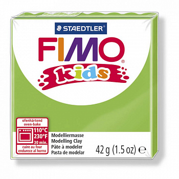 FIMO kids полимерная глина для детей, уп. 42г цв.св.зеленый, арт.8030-51