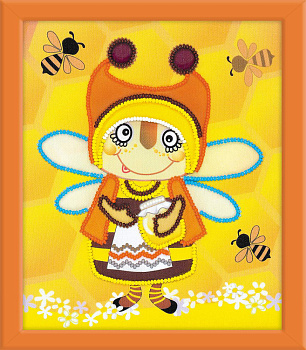 Набор для вышивания РИОЛИС арт.0055 РТ Бабушка Пчела 15х18 см