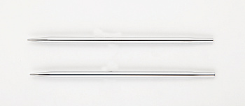 10411 Knit Pro Спицы съемные для вязания Nova Metal 12мм для длины тросика 28-126см, никелированная латунь, серебристый, 2шт