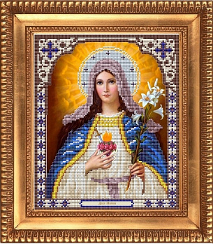 Рисунок на ткани бисером БЛАГОВЕСТ арт.К-4006 Дева Мария 20х24 см