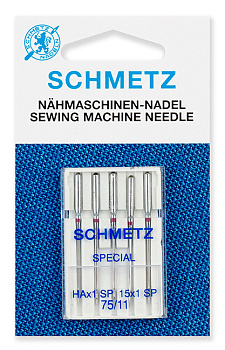 Иглы для бытовых швейных машин Schmetz Супер стрейч 130/705 HA x 1 SP №75 уп.5 игл