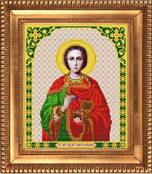 Рисунок на ткани бисером БЛАГОВЕСТ арт.И-4155 Св.Великомученик Целитель Пантелеймон 20х25 см
