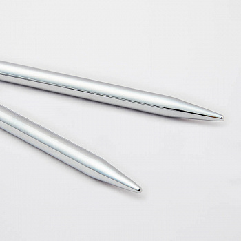10402 Knit Pro Спицы съемные для вязания Nova Metal 4мм для длины тросика 28-126см, никелированная латунь, серебристый, 2шт