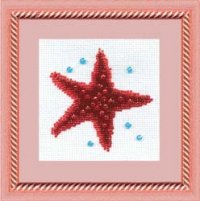 Набор для вышивания бисером ЧАРИВНА МИТЬ арт.Б-018 Морская звезда 11х11 см