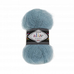 Пряжа для вязания Ализе Mohair classic  (25% мохер, 24% шерсть, 51% акрил) 5х100г/200м цв.164 лазурный