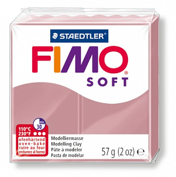 FIMO Soft полимерная глина, запекаемая в печке, уп. 56г цв.античная роза арт.8020-20