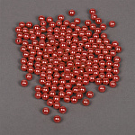 Бусины MAGIC 4 HOBBY круглые перламутр 8мм цв.058 красный уп.500г (2130шт)