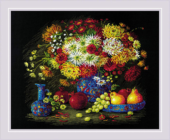 Набор для вышивания РИОЛИС арт.2068 Натюрморт с хризантемами 50х40 см