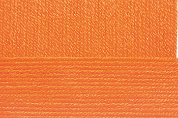 Пряжа для вязания ПЕХ Детская объёмная (100% микрофибра) 5х100г/400м цв.284 оранжевый