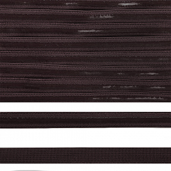Резинка TBY бельевая с силиконом 61011 10мм цв.F304 шоколадно-коричневый уп.10м