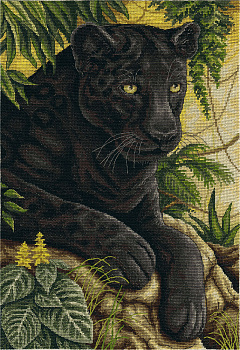 Набор для вышивания PANNA арт. J-1697 Черный бархат джунглей 25,5х37,5 см