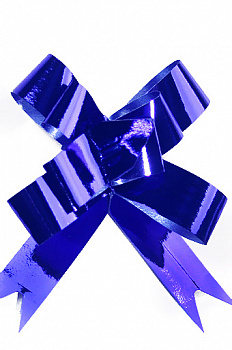 Бант бабочка 164/55 метал. синий (1,6х33см)