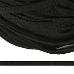 Шнур плоский полиэфир 07 мм арт. 1с-34 цв.325 черный уп.200м