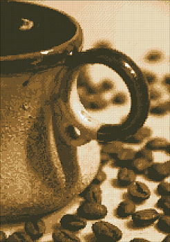 Набор Паутинка для изготовления картины со стразами арт.М237 Чашечка кофе 35х50 см