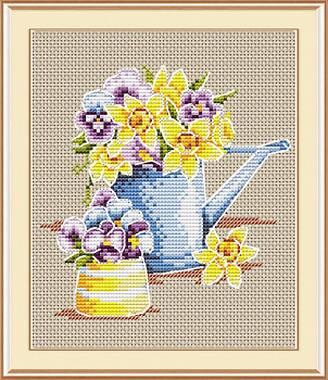 Набор для вышивания ЖАР-ПТИЦА арт.М-017 Феерия цветов 18х15 см