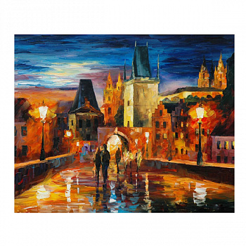 Картины по номерам Molly арт.KH0148 Ночь в Праге (25 Красок) 40х50 см