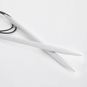 45356 Knit Pro Спицы круговые для вязания Basix Aluminum 4,5мм/120см, алюминий, серебристый