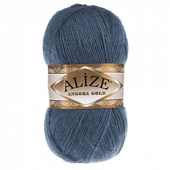 Пряжа для вязания Ализе Angora Gold (20% шерсть, 80% акрил) 5х100г/550м цв.381 джинс