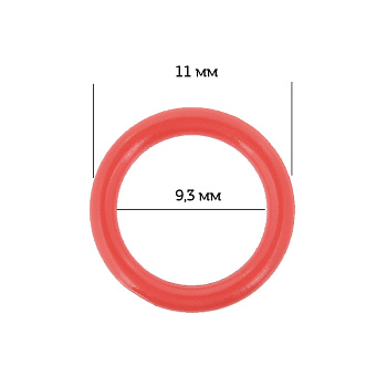 Кольцо для бюстгальтера d9,3мм пластик ARTA.F.SF-1-2 цв.100 красный, уп.50шт