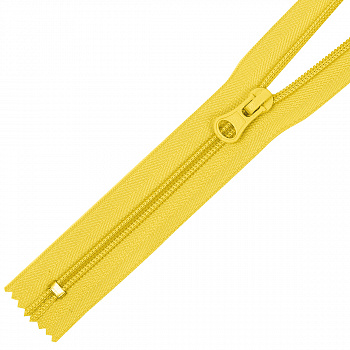 Молния MaxZipper пласт. спираль №5-N 18см н/р цв.F110 желтый уп.50шт