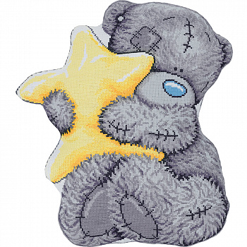 Набор для вышивания PANNA арт. MTY-7029 Подушка.Tatty Teddy со звездочкой 36,5х41,5 см