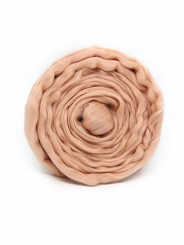 Шерсть для валяния ТРО Гребенная лента (100%полутонкая шерсть) 100г цв.0961 розово-бежевый