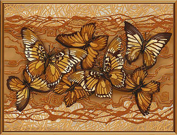 Рисунок на ткани бисер НОВА СЛОБОДА арт.БИС1272 Полет бабочек 40х30см