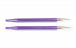 47522 Knit Pro Спицы съемные для вязания Zing 3,75мм для длины тросика 20см, алюминий, аметистовый (фиолетовый) 2шт