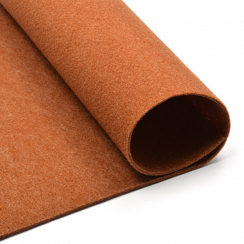 Фетр шерсть 2,5мм 30х50см (90% шерсть, 10% п/э) 420г/м² цв. 969/1554 коричнево рыжий
