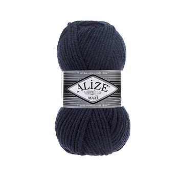 Пряжа для вязания Ализе Superlana maxi (25% шерсть, 75% акрил) 5х100г/100м цв.058 т.синий
