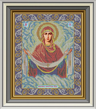 Набор для вышивания бисером GALLA COLLECTION арт.И 012 Икона Покров Божией Матери 27x32 см