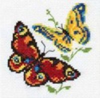 Набор для вышивания АЛИСА арт.0-50 Бабочки-красавицы 10х11 см