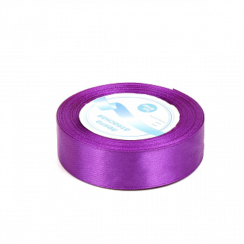 Лента атласная 25мм в инд.упаковке цв. 3118 фиолетовый Magic4Hobby уп. 22,5м (±1м)