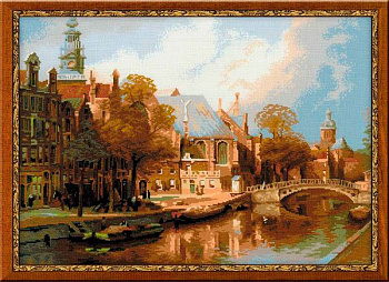 Набор для вышивания РИОЛИС арт.1189 Амстердам, старая церковь и церковь Св.Николая Чудотворца 54х40 см