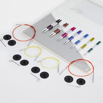 42161 Knit Pro Набор Deluxe Set Special IC съемных спиц для вязания SmartStix (3мм, 3,5мм, 4мм, 4,5мм, 5мм, 5,5мм, 6мм), алюминий, 8 видов спиц