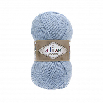 Пряжа для вязания Ализе Alpaca Royal (30% альпака, 15% шерсть, 55% акрил) 5х100г/280м цв.356 голубой