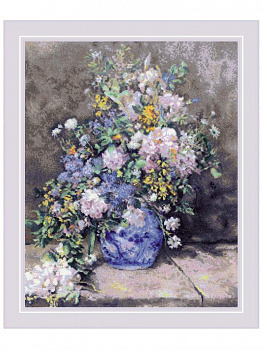Набор для вышивания РИОЛИС арт.2137 Весенний букет, по мотивам картины О. Ренуара 40х50 см