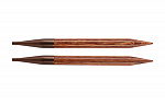 31214 Knit Pro Спицы съемные для вязания Ginger 10мм для длины тросика 28-126см, дерево, коричневый, 2шт